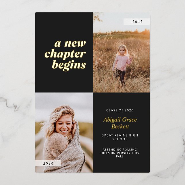 Black A New Chapter Begins Graduation (Front)