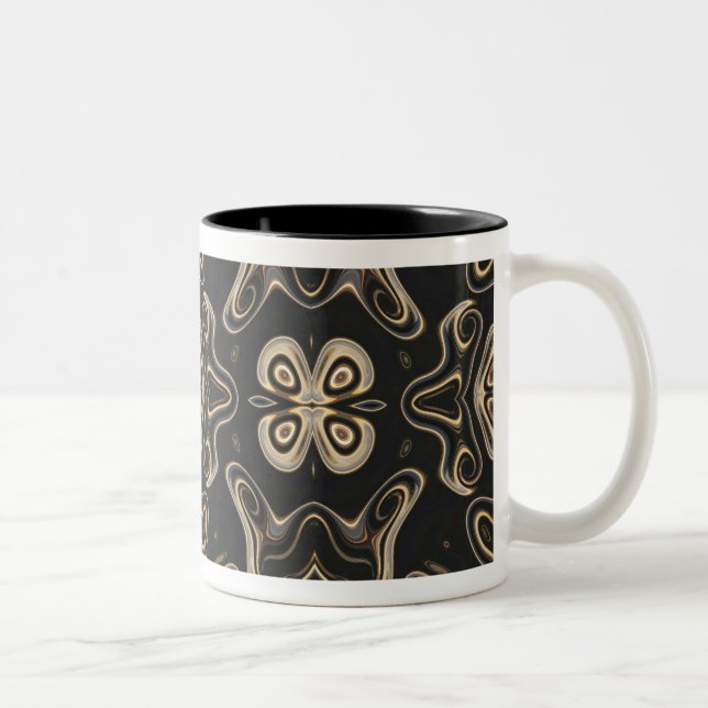 Black Abstract Amoeba Mug (Right)