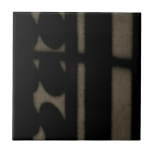 Black Abstract Art Tile