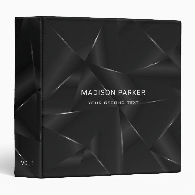 Black Abstract Background  Binder (Front/Spine)