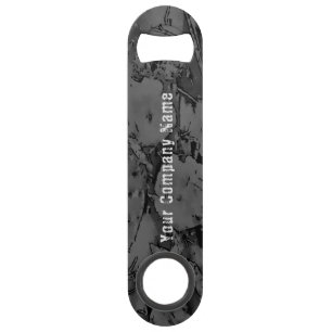 Black Abstract Bottle Opener Bar Key