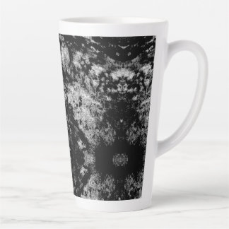 Black Abstract Design Latte Mug