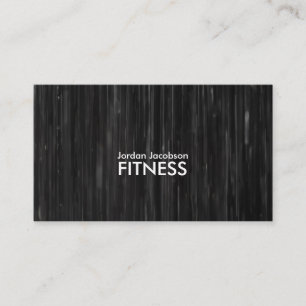 Black Abstract Fitness Business Cards