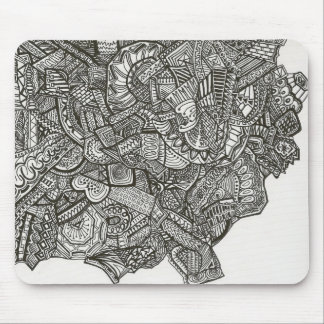 Black abstract mousepad