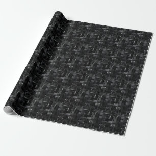 Black Abstract Paint Wrapping Paper