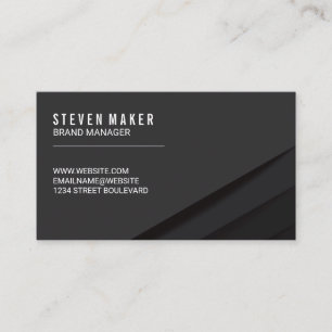 Black Abstract Panels Business Card