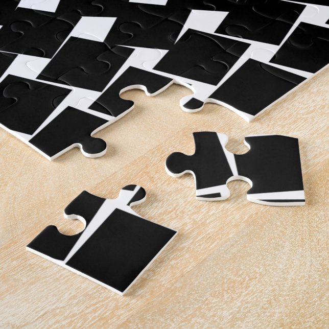 Black abstract pattern jigsaw puzzle (Side)