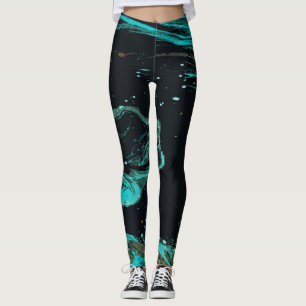 Black Abstract Pattern Leggings