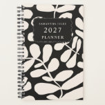 Black Abstract Tropical Palm Leaves Pattern Planner<br><div class="desc">Keep your plans as bold and stylish as your personality with the Black Abstract Tropical Palm Leaves Pattern Planner. Featuring a striking abstract design of tropical palm leaves in black, this planner exudes modern sophistication. The sleek aesthetic pairs effortlessly with its practical layouts, making it a perfect tool for organizing...</div>
