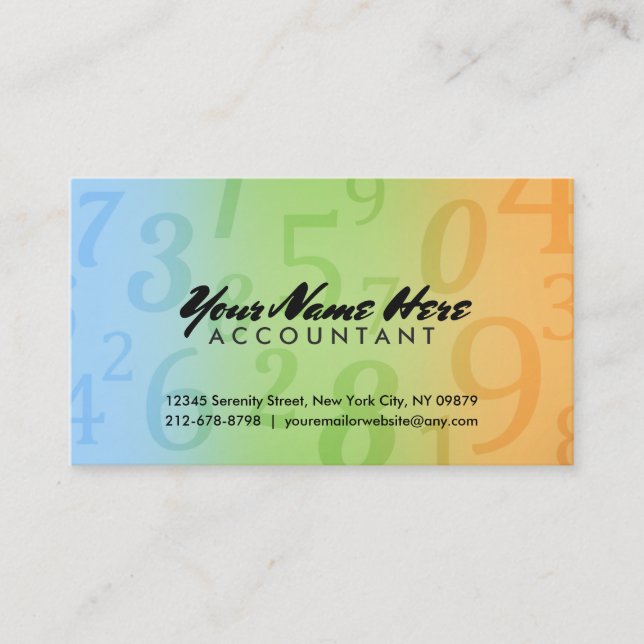 Black Accountant Business Cards (Front)