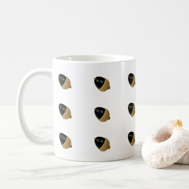 Black Acorn Mug (With Donut)