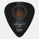Black Acoustic Guitar Personal Guitar Pick