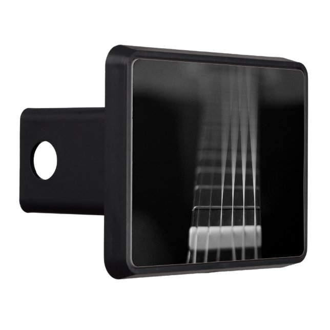 Black Acoustic Guitar Photo Trailer Hitch Cover (Right)
