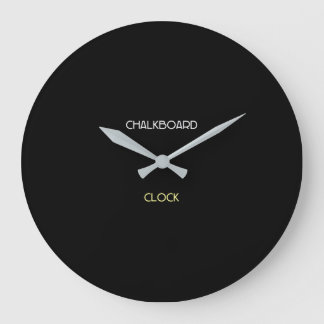 Black Acrylic Chalkboard Classroom Clock