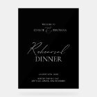 Black Acrylic Rehearsal Dinner Welcome Sign