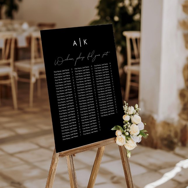 Black Acrylic Seating Chart (Creator Uploaded)