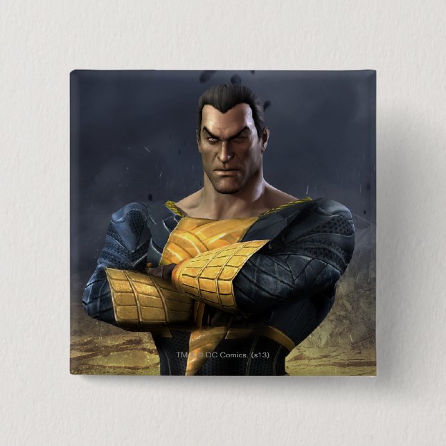 Black Adam 2 Inch Square Button (Front)