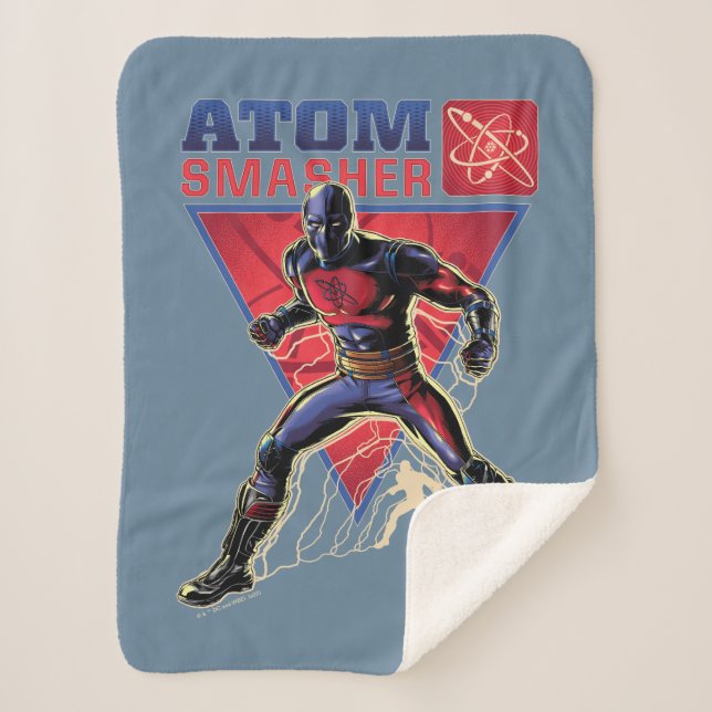 Black Adam | Atom Smasher Character Graphic Sherpa Blanket (Front)