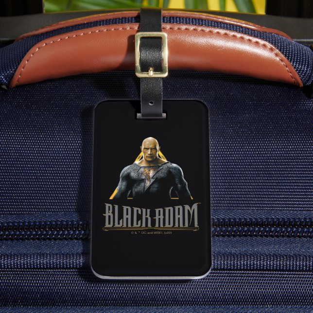 Black Adam Character and Name Graphic Luggage Tag (Front Insitu 2)