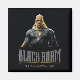 Black Adam Character and Name Graphic Magnet
