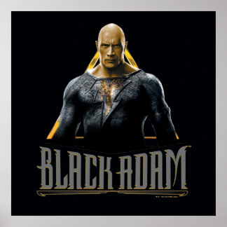 Black Adam Character and Name Graphic Poster