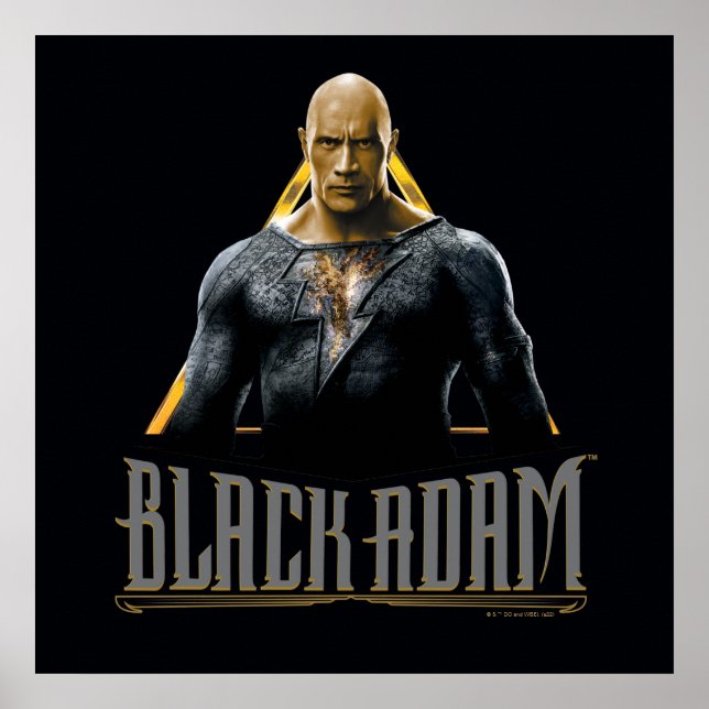 Black Adam Character and Name Graphic Poster (Front)