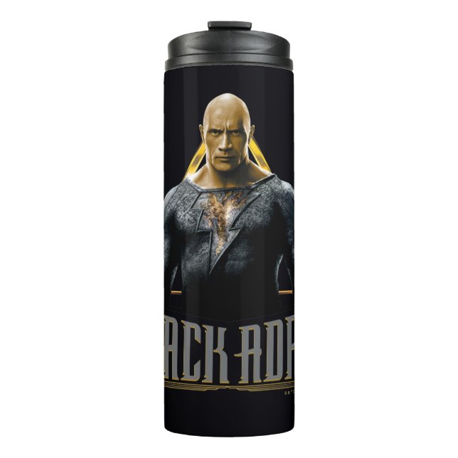 Black Adam Character and Name Graphic Thermal Tumbler (Front)