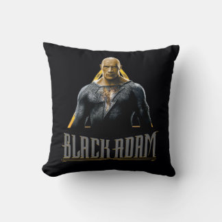 Black Adam Character and Name Graphic Throw Pillow