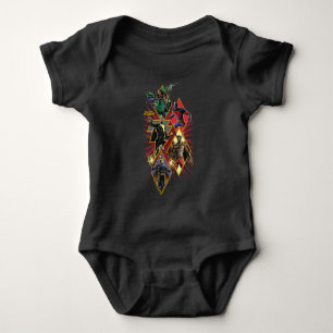 Black Adam Character Diamond Burst Graphic Baby Bodysuit