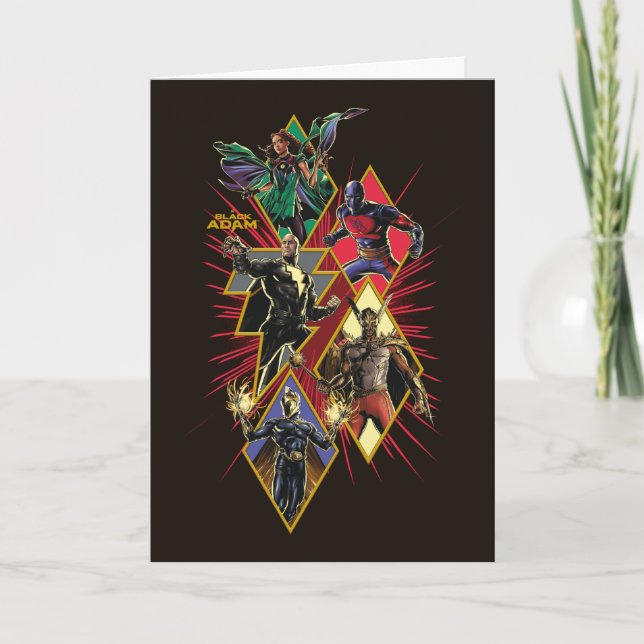 Black Adam Character Diamond Burst Graphic Card (Front)