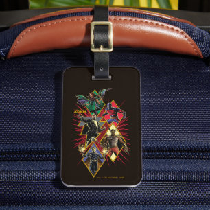 Black Adam Character Diamond Burst Graphic Luggage Tag