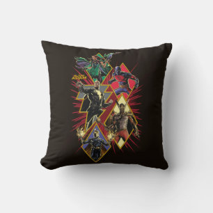 Black Adam Character Diamond Burst Graphic Throw Pillow