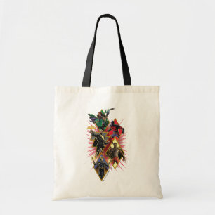 Black Adam Character Diamond Burst Graphic Tote Bag