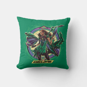 Black Adam   Cyclone Character Graphic Throw Pillow