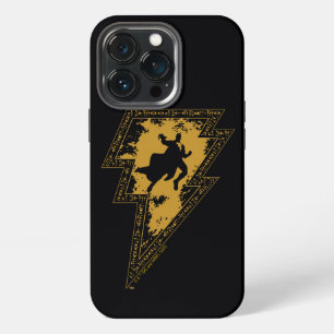 Black Adam Distressed Lightning Bolt Graphic iPhone 13 Pro Case