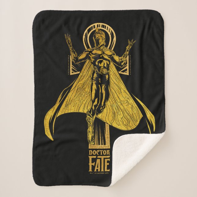 Black Adam | Doctor Fate Character Graphic Sherpa Blanket (Front)