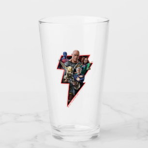 Black Adam Group Lightning Graphic Glass