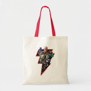 Black Adam Group Lightning Graphic Tote Bag