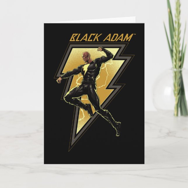Black Adam Lightning Bolt Character Illustration Card (Front)