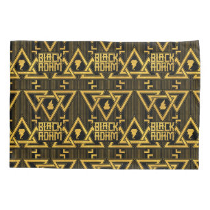 Black Adam Lightning Bolt Triangular Pattern Pillowcase