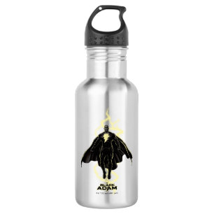 Black Adam Lightning Silhouette Graphic 532 Ml Water Bottle
