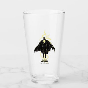 Black Adam Lightning Silhouette Graphic Glass