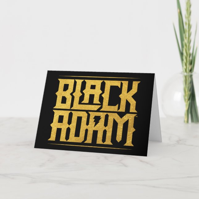 Black Adam Stacked Name Graphic Card (Front)