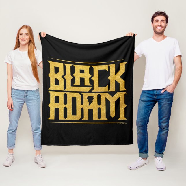 Black Adam Stacked Name Graphic Fleece Blanket (In Situ)