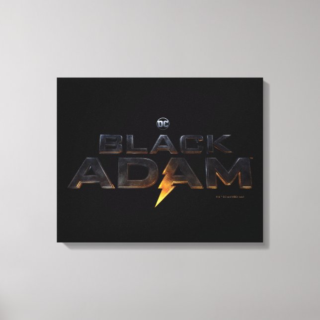 Black Adam Theatrical Logo Canvas Print (Front)