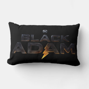 Black Adam Theatrical Logo Lumbar Pillow