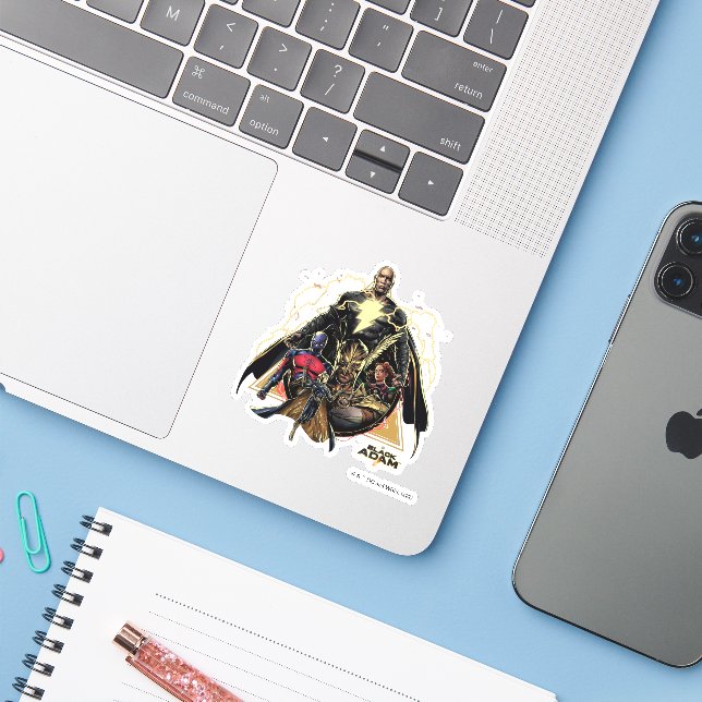 Black Adam Triangular Group Graphic (Laptop w/ iPhone)