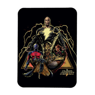Black Adam Triangular Group Graphic Magnet