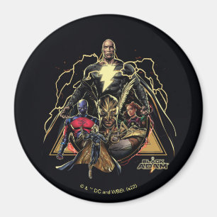 Black Adam Triangular Group Graphic Magnet