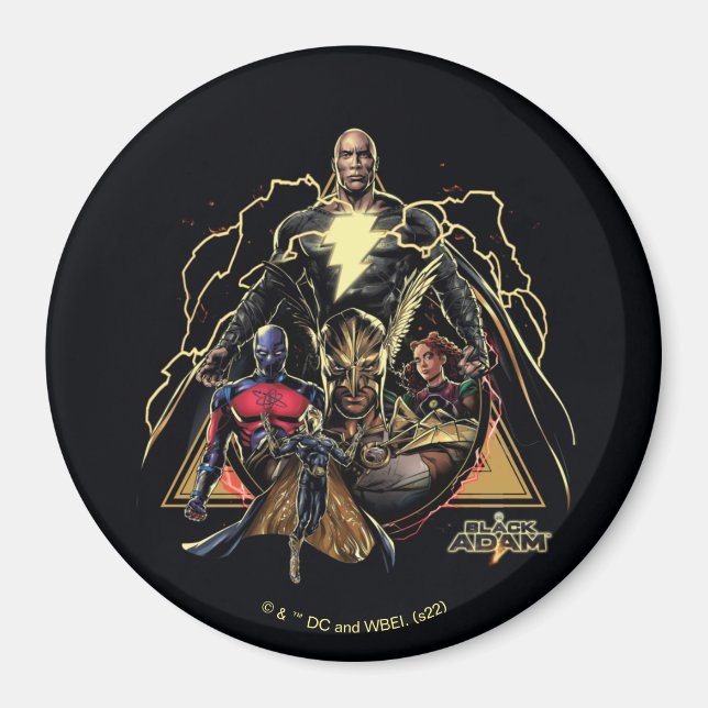 Black Adam Triangular Group Graphic Magnet (Front)